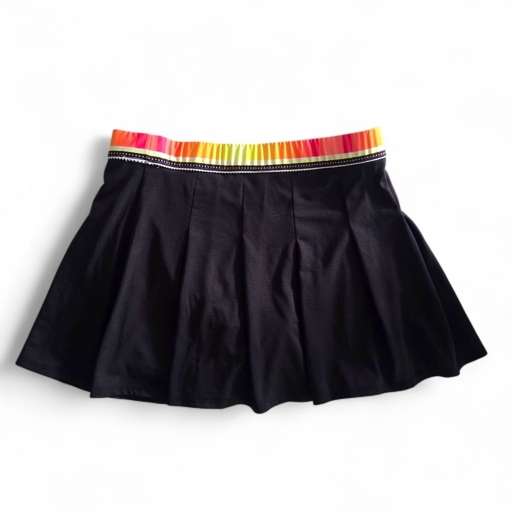 Lucky In Love Black Paisley Sunset Glow Skirt Skater Tennis Racquet Golf M